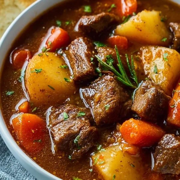 Easy Pioneer Woman's crockpot beef stew recipe with vegetables and tender meat.