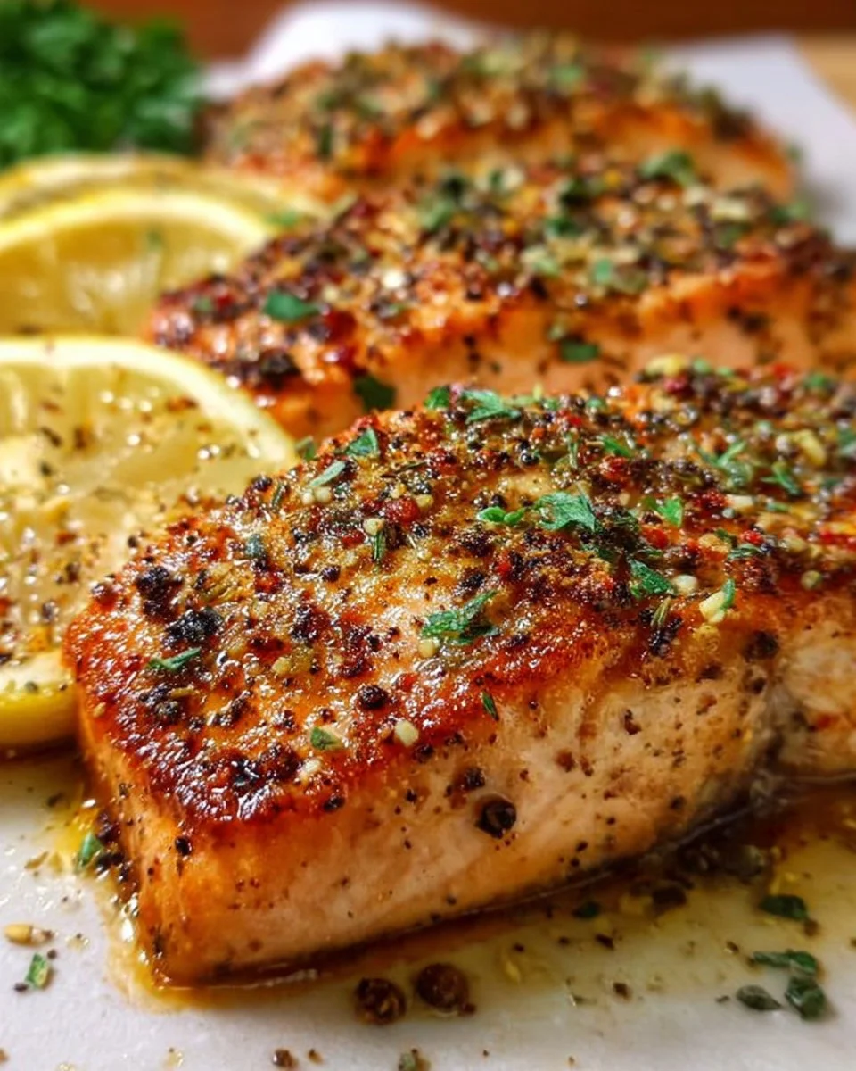 Garlic Lemon Roasted Salmon