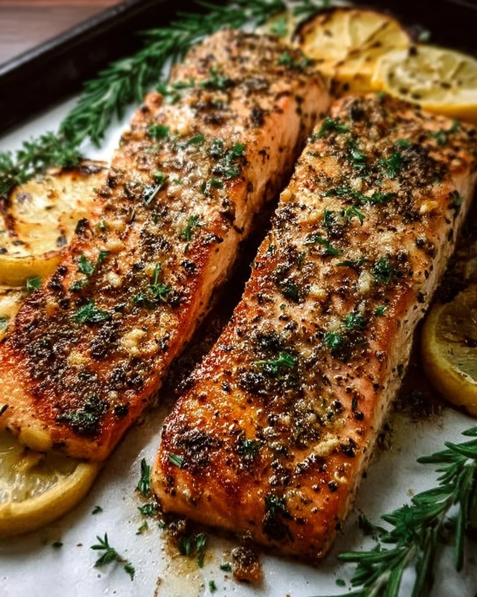 Garlic Lemon Roasted Salmon