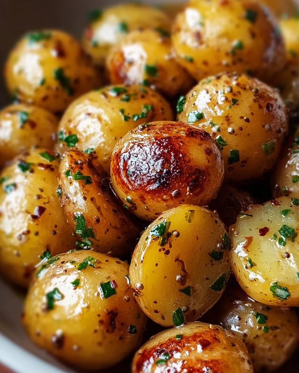 Garlic Sauce Baby Potatoes