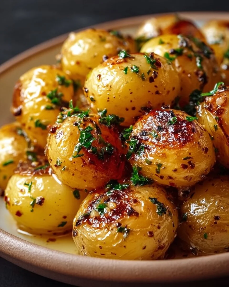 Garlic Sauce Baby Potatoes