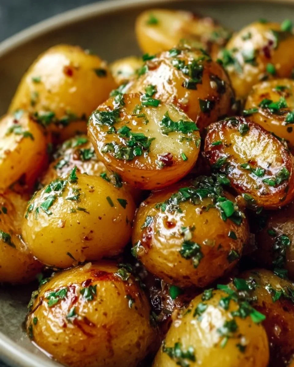 Garlic Sauce Baby Potatoes