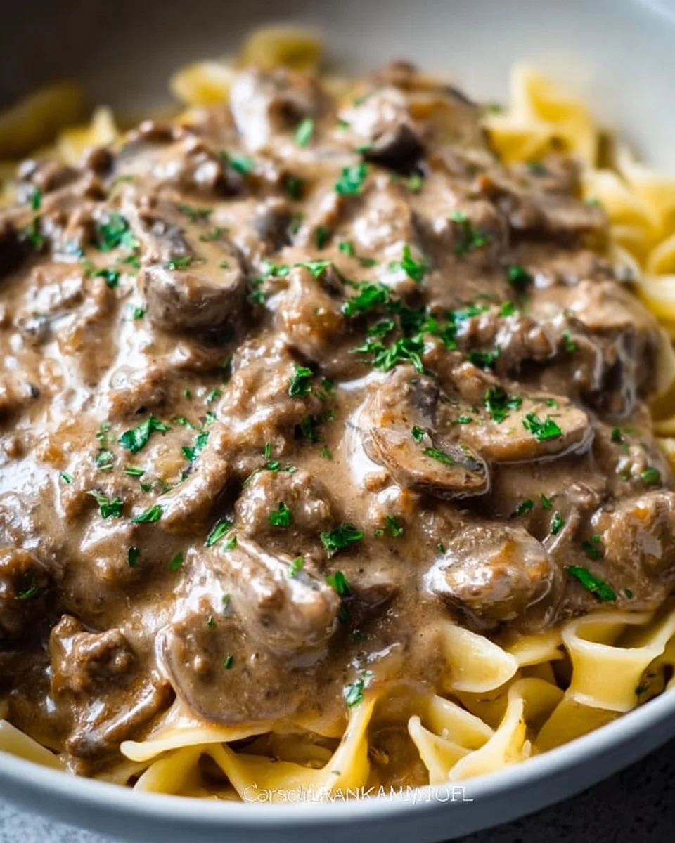 Ground Beef Stroganoff