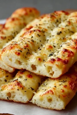 Delicious homemade cheesy breadsticks fresh out of the oven
