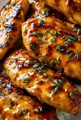 Honey Garlic Chicken Breasts served with vegetables on a plate