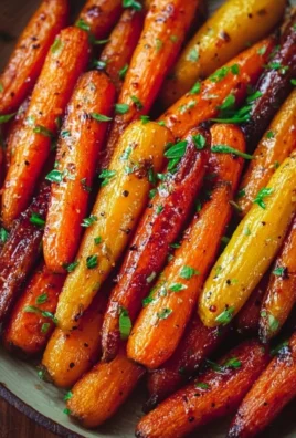 Honey-glazed roasted carrots served as a colorful dish