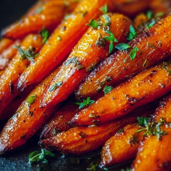 Honey roasted carrots dish from a recipe, featuring caramelized vegetables