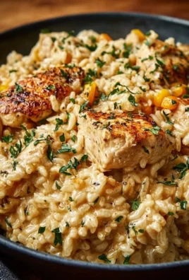 Creamy chicken and rice cooked in an Instant Pot, featuring tender chicken and savory rice.