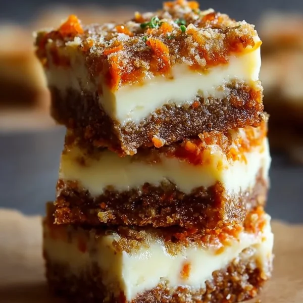 Irresistibly indulgent carrot cake cream cheese bars with frosting