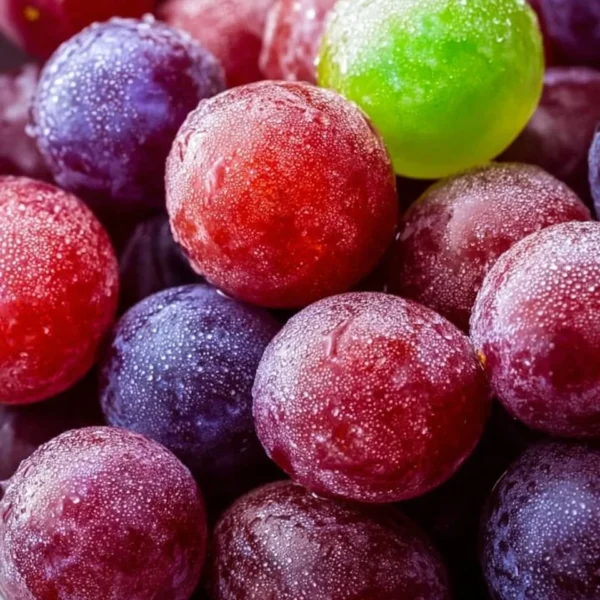 Delicious Kool Aid Grapes coated in vibrant flavors and colors