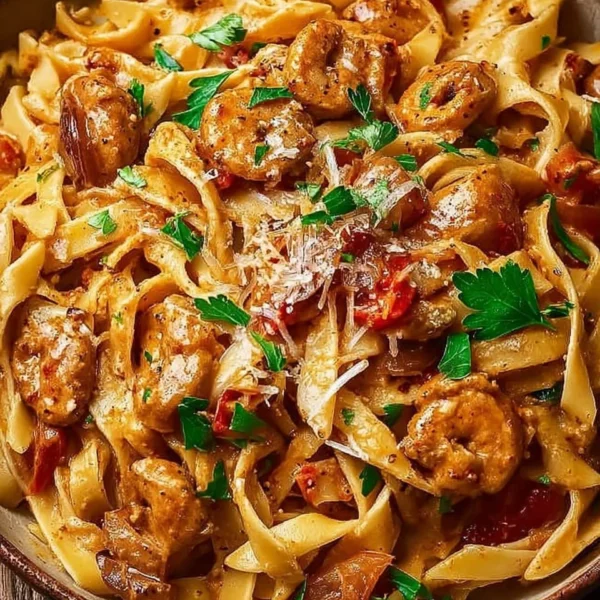 Delicious Mardi Gras Pasta from Pappadeaux featuring vibrant ingredients.