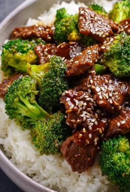 Bowl of sesame beef and broccoli made in an Instant Pot