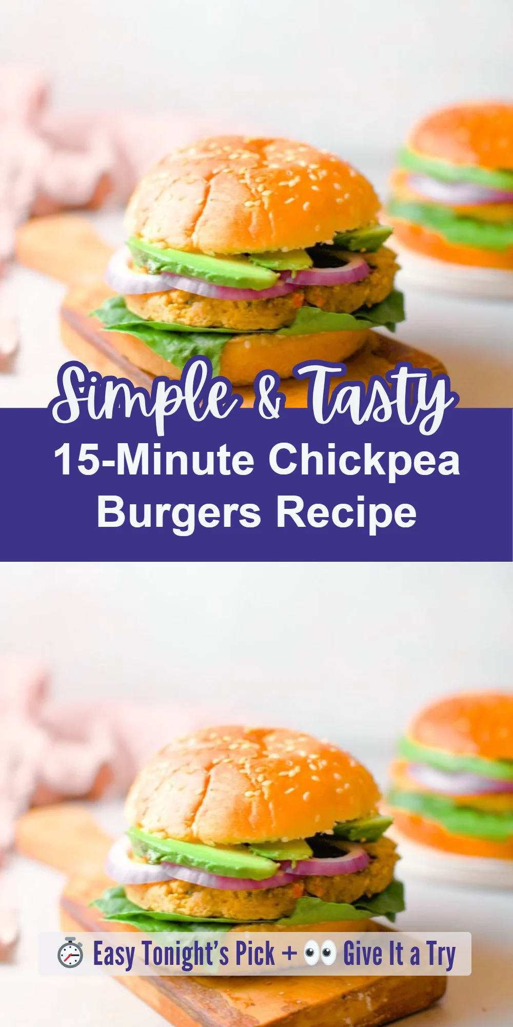 15-Minute Chickpea Burgers Recipe
