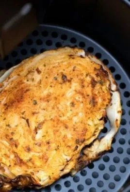 Air fryer cabbage steaks ready to serve, showcasing a healthy dish option.