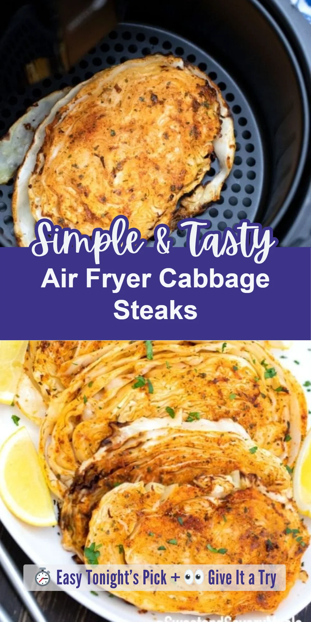 Air Fryer Cabbage Steaks