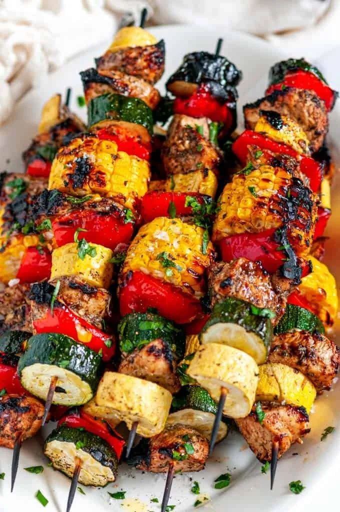 Balsamic Chicken Vegetable Kabobs