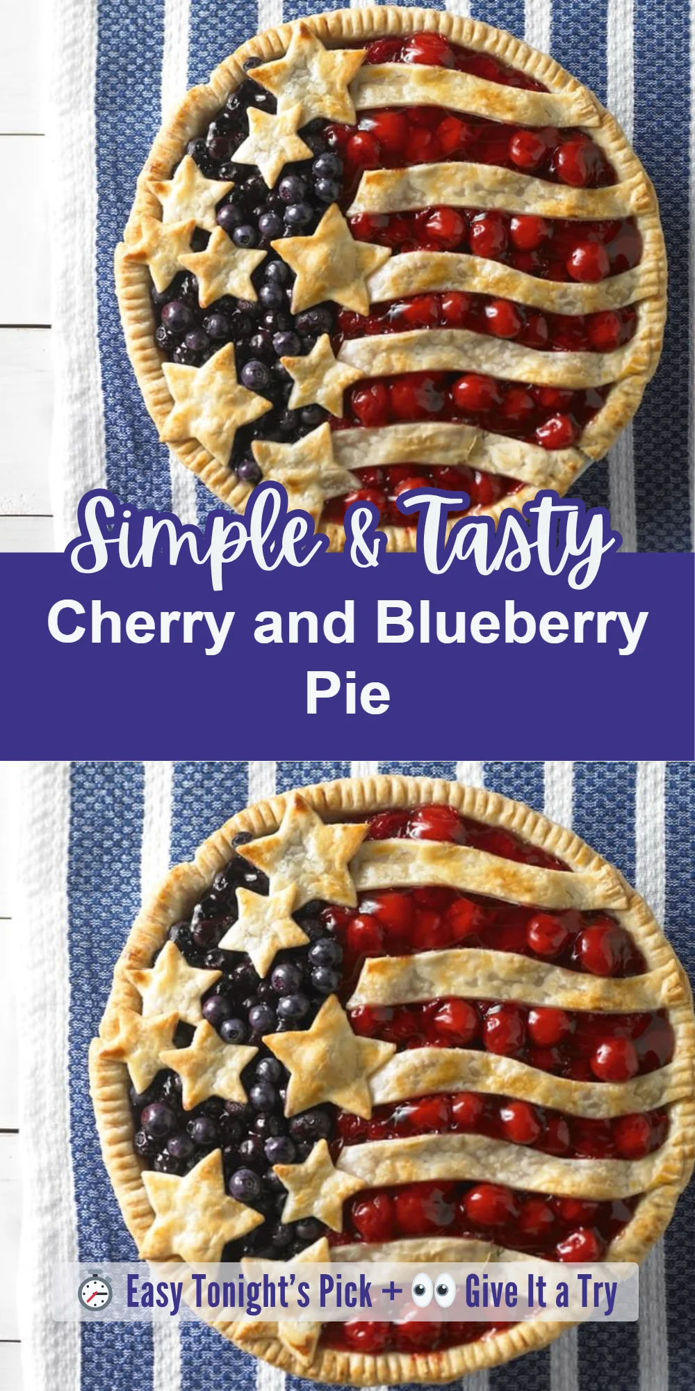 Cherry and Blueberry Pie