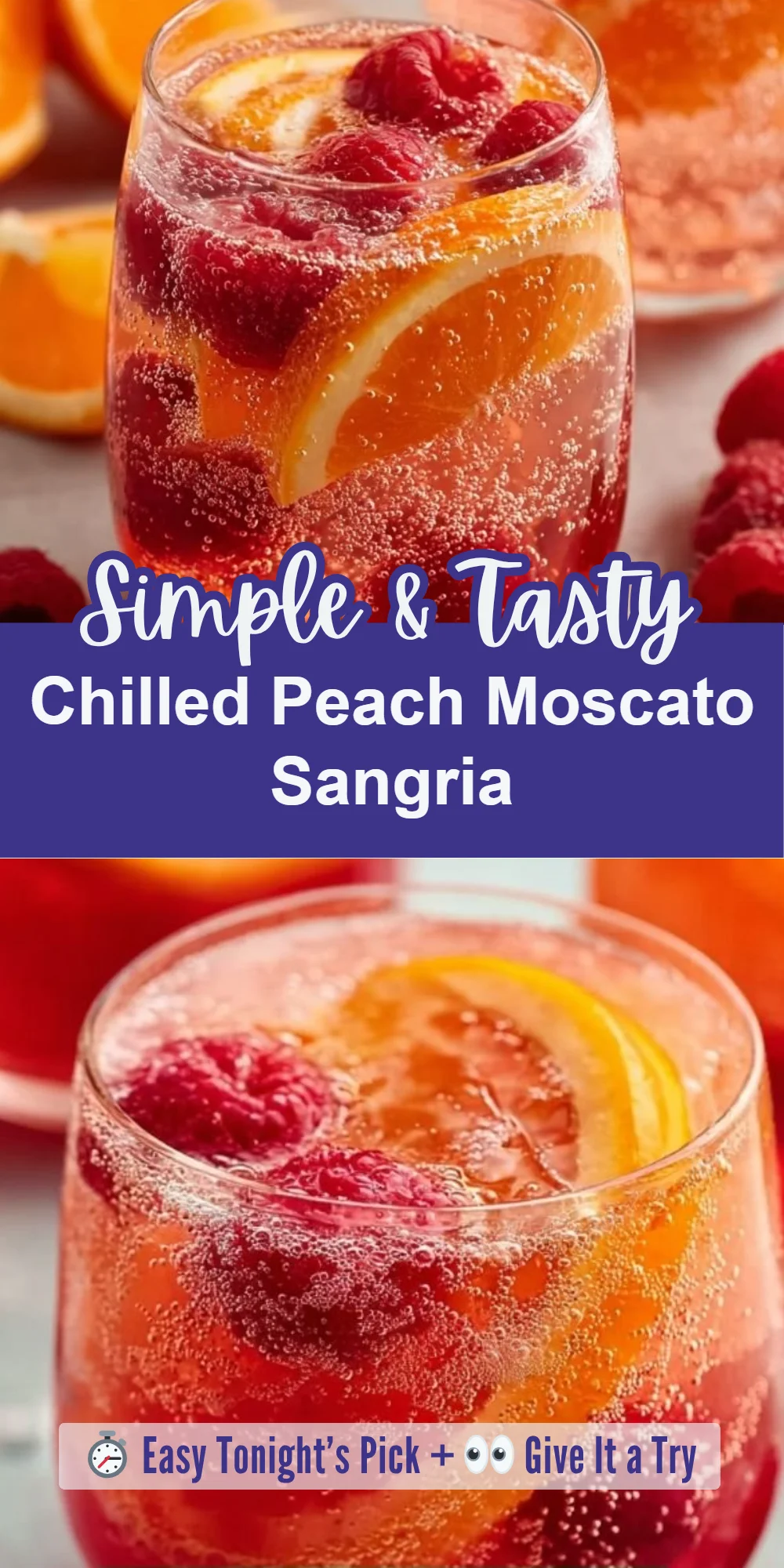 Chilled Peach Moscato Sangria
