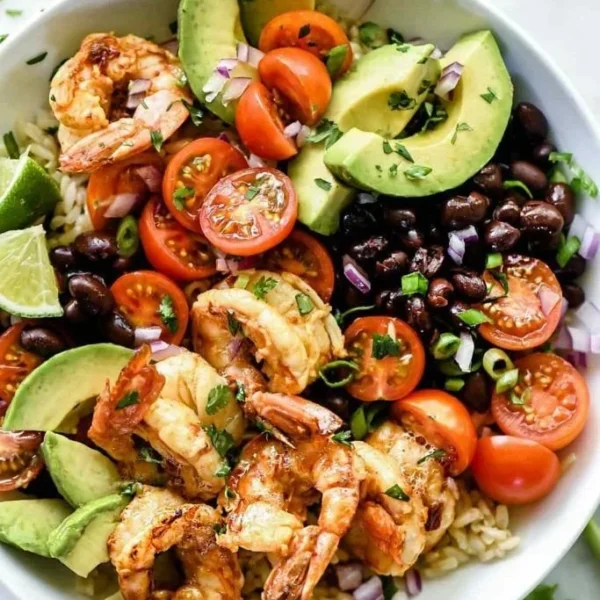 Delicious Chipotle Lime Shrimp Bowl with fresh ingredients and vibrant colors