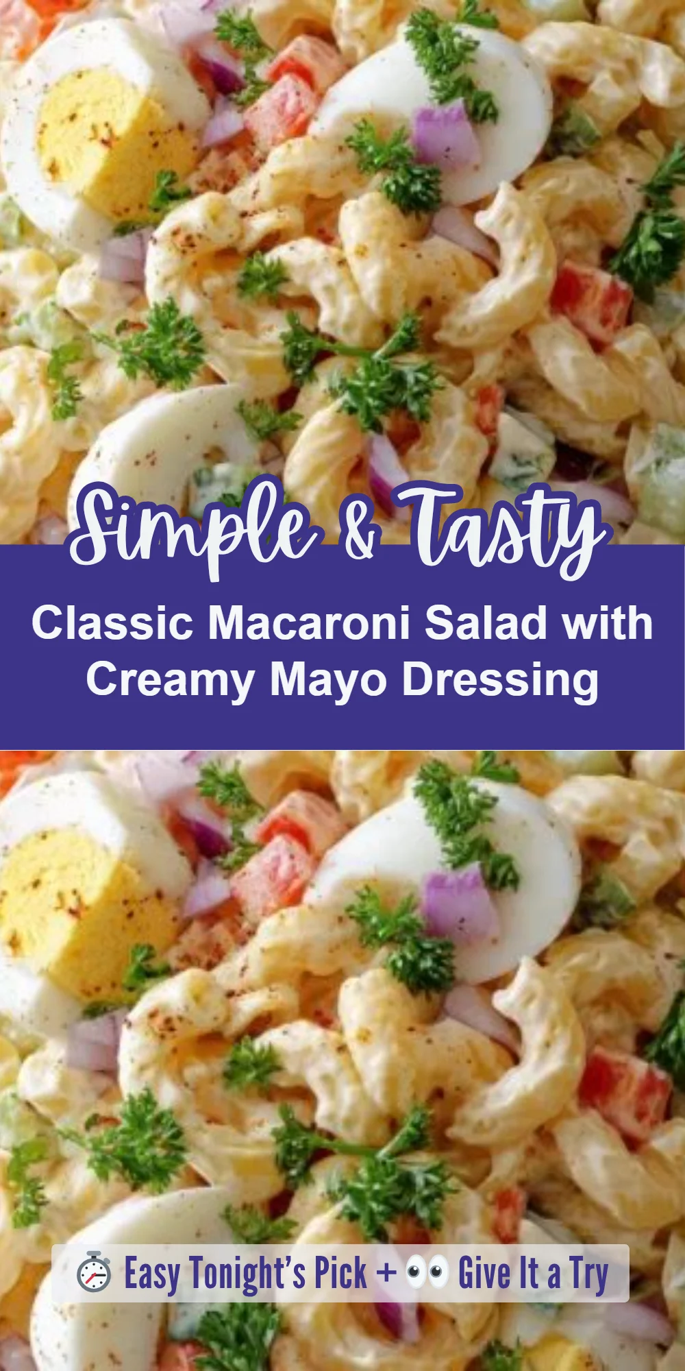 Classic Macaroni Salad with Creamy Mayo Dressing