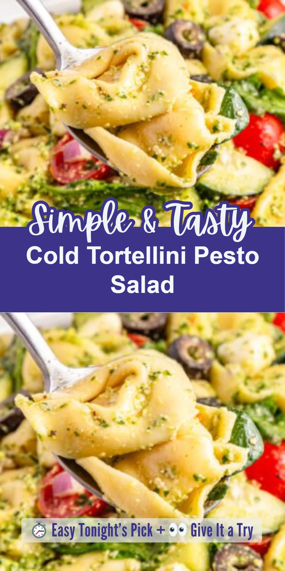Cold Tortellini Pesto Salad