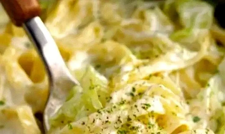 Creamy Alfredo Cabbage Pasta