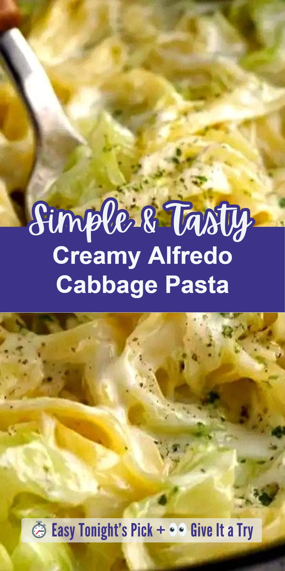 Creamy Alfredo Cabbage Pasta