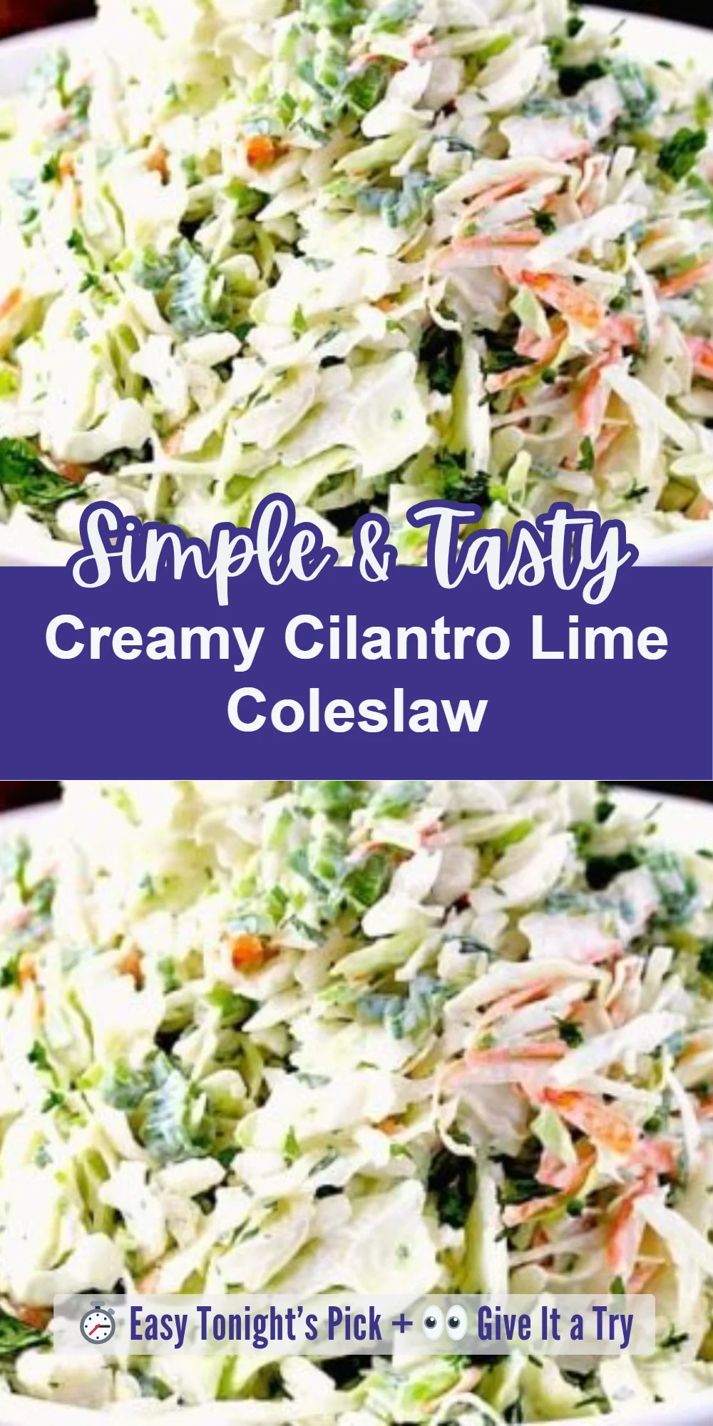 Creamy Cilantro Lime Coleslaw