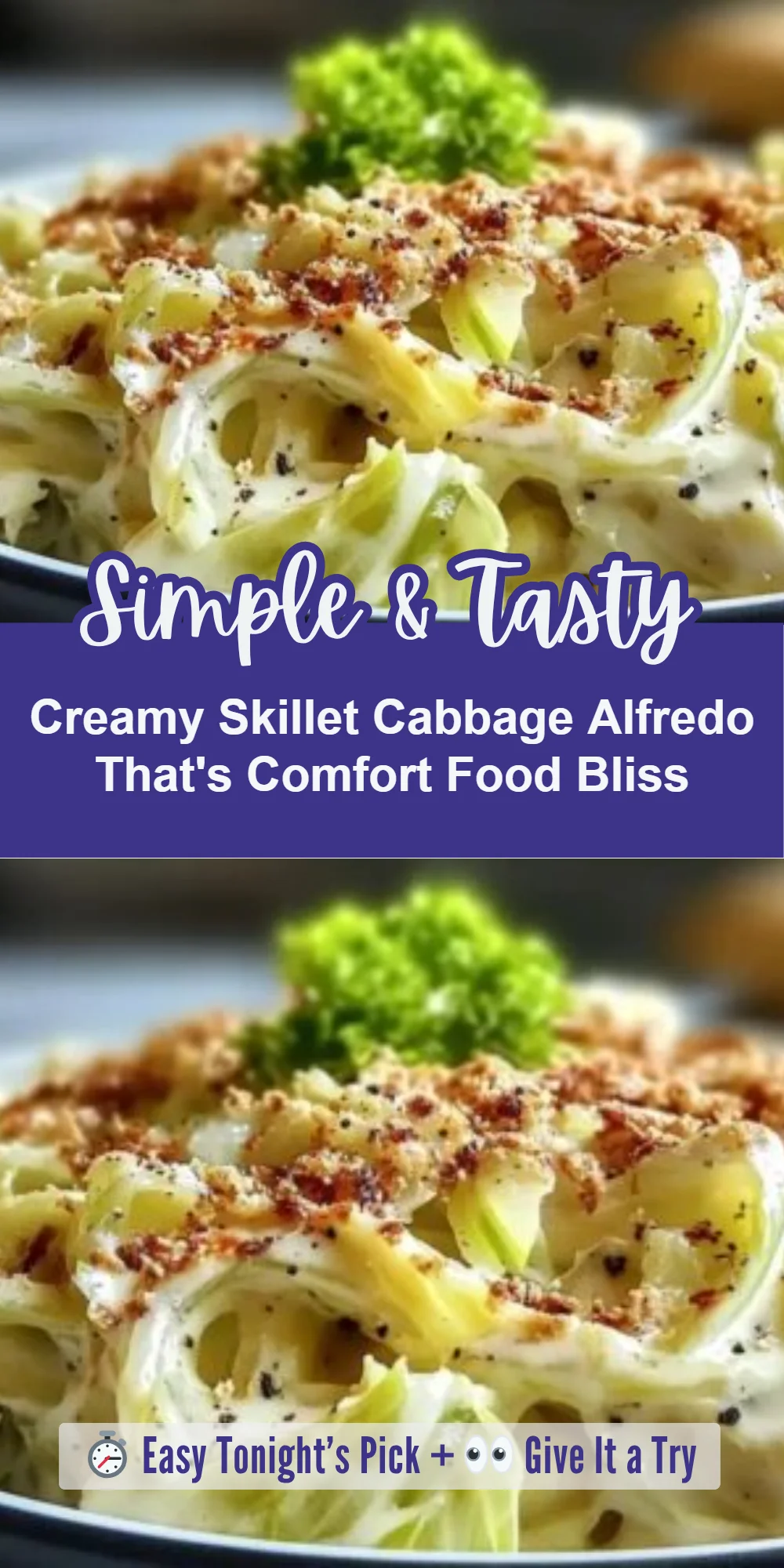 Creamy Skillet Cabbage Alfredo That's Comfort Food Bliss