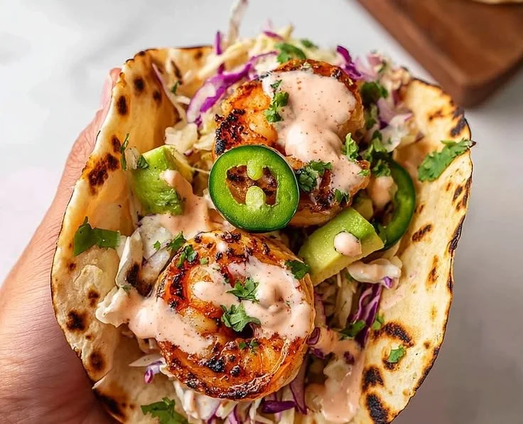 Crispy Grilled Shrimp Tacos