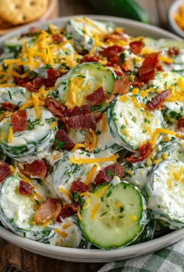Cucumber Ranch Crack Salad in a bowl, garnished with fresh herbs.
