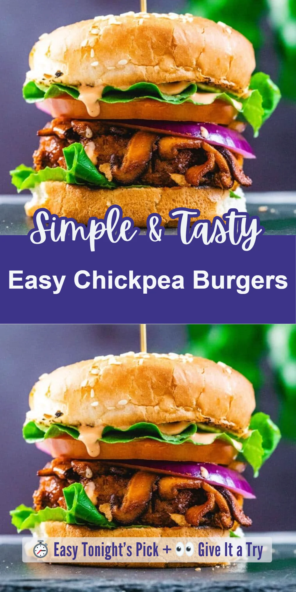 Easy Chickpea Burgers