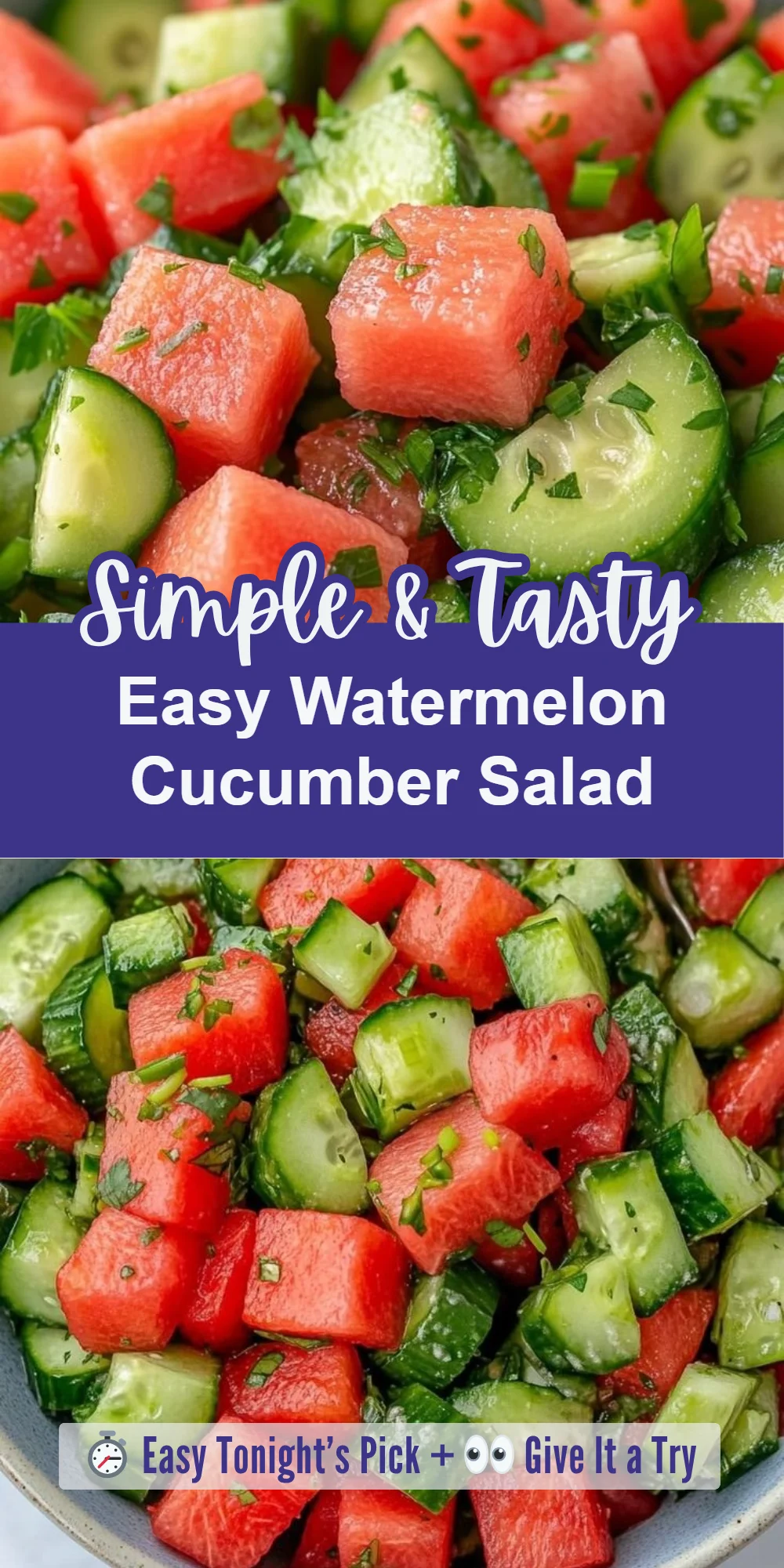 Easy Watermelon Cucumber Salad