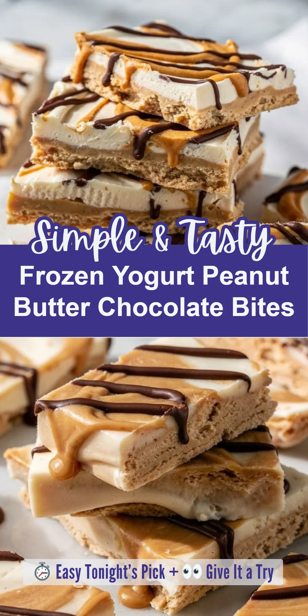 Frozen Yogurt Peanut Butter Chocolate Bites