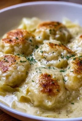 Plate of traditional German cabbage and dumplings served with seasoning.