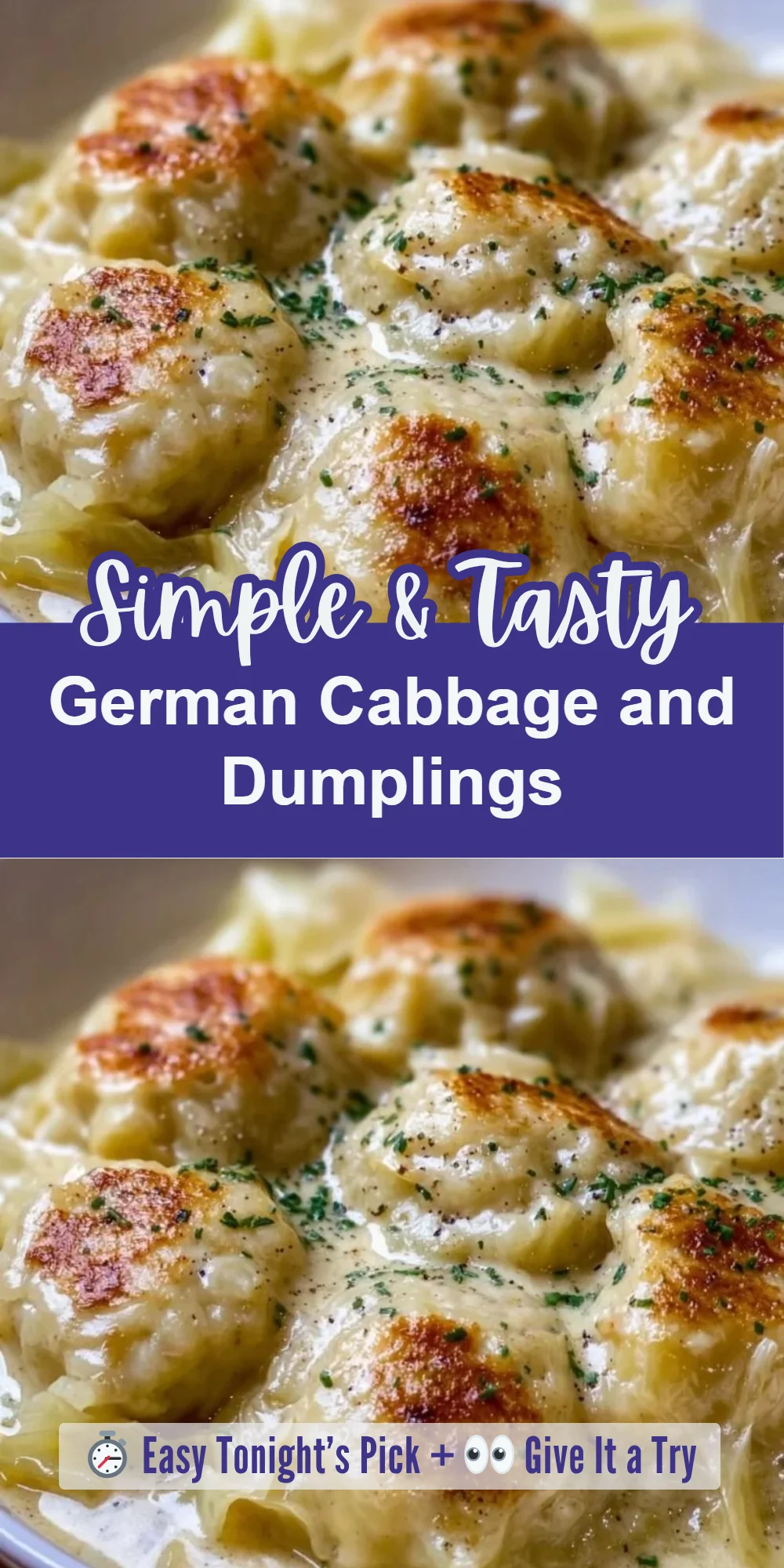 German Cabbage and Dumplings