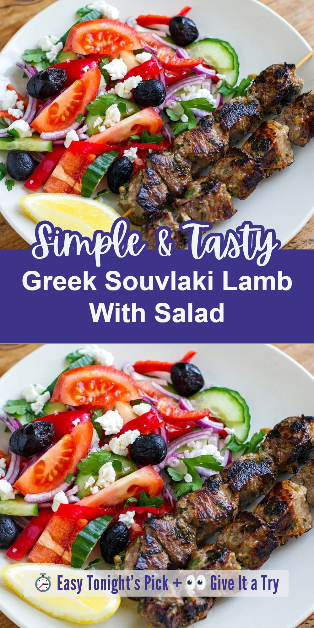 Greek Souvlaki Lamb With Salad