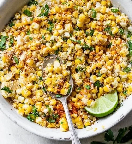 Delicious Grilled Corn Salad with fresh vegetables and herbs