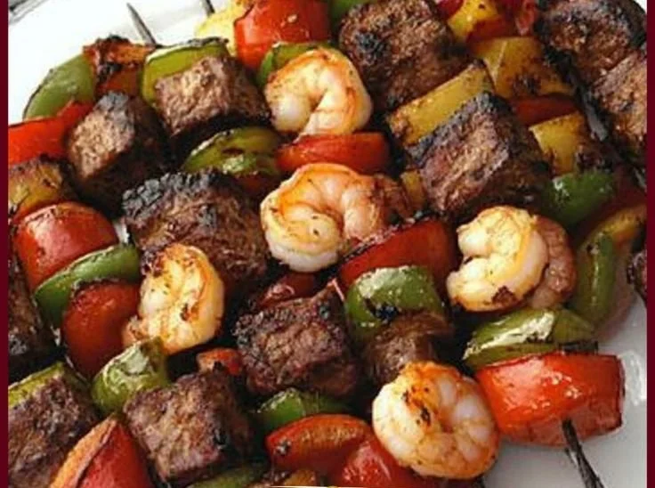 Grilled Steak & Shrimp Kabobs