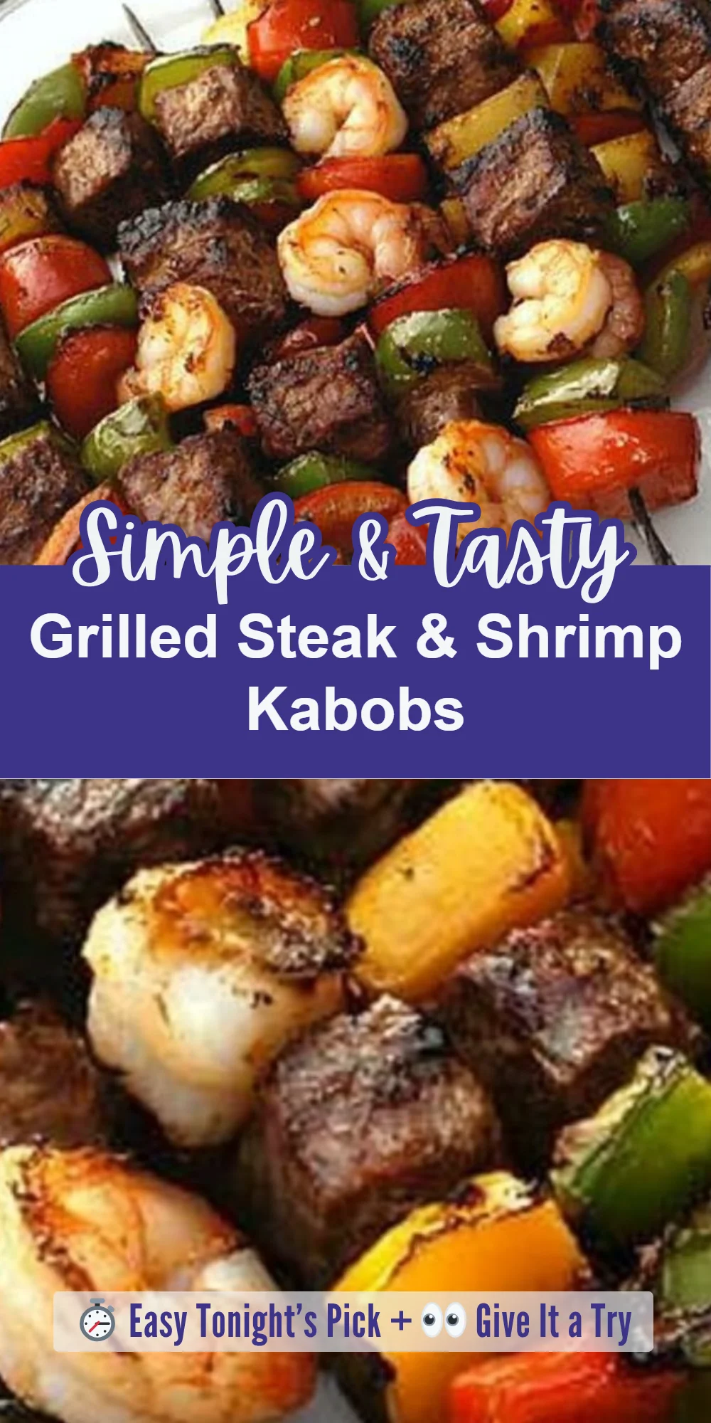 Grilled Steak & Shrimp Kabobs