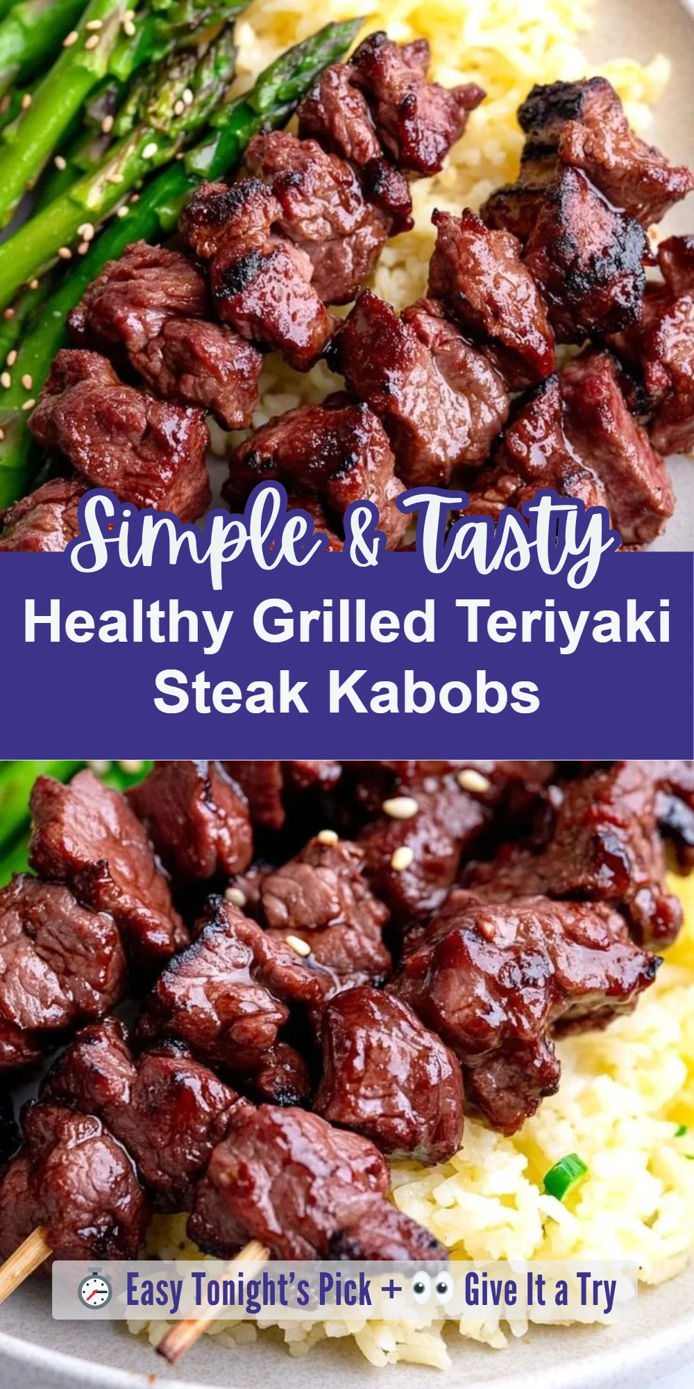 Healthy Grilled Teriyaki Steak Kabobs