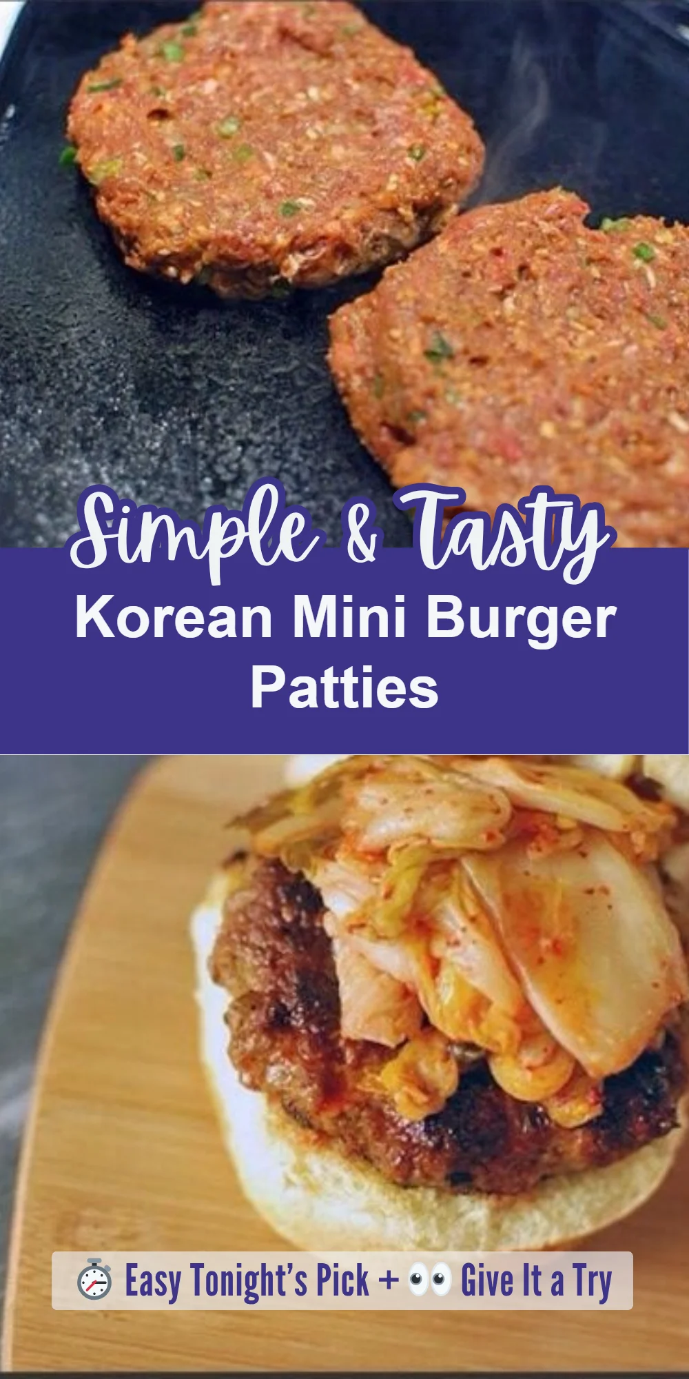 Korean Mini Burger Patties