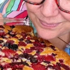 Delicious mixed berry cobbler with a golden crust and fresh berries