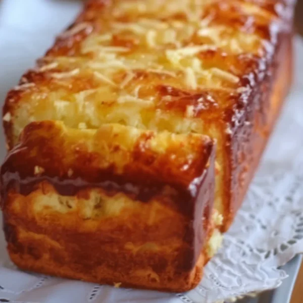 Moist gluten-free lemon yogurt cake topped with fresh lemon slices
