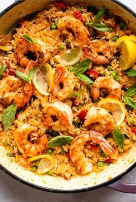 Delicious One-Pot Prawn and Rice dish served with fresh ingredients