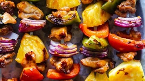 Pineapple Teriyaki Chicken Skewers