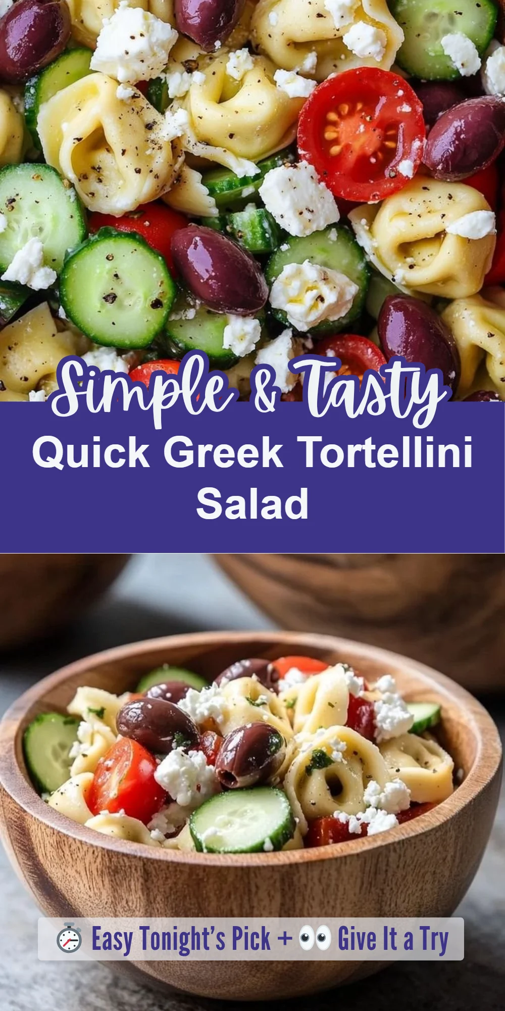 Quick Greek Tortellini Salad