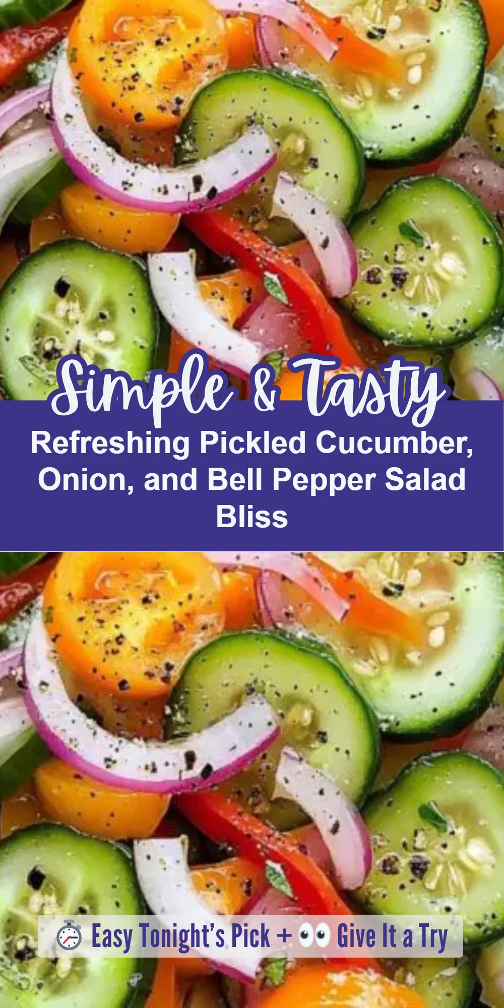 Refreshing Pickled Cucumber, Onion, and Bell Pepper Salad Bliss