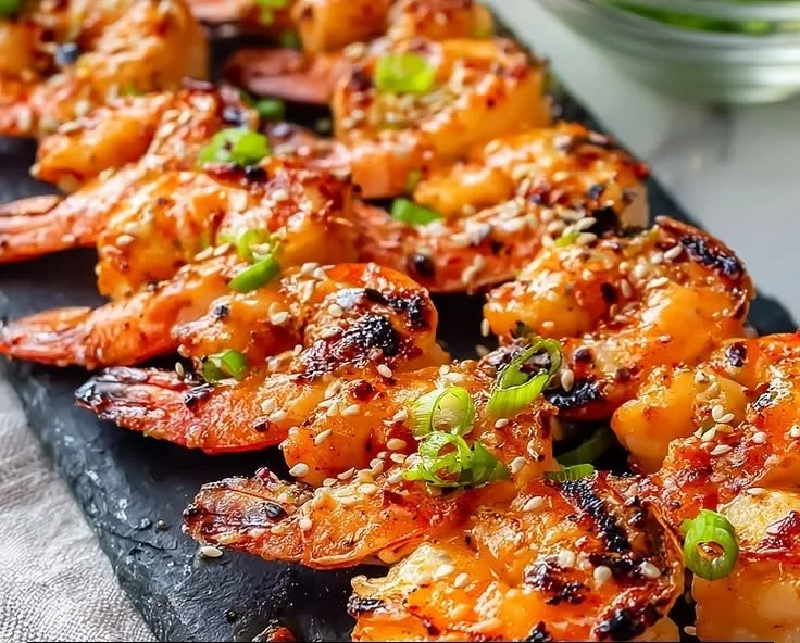 Sweet Chili Grilled Bang Bang Shrimp Skewers