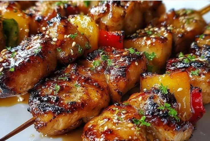 Sweet & Savory Teriyaki Chicken Skewers